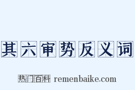 其六审势反义词是什么意思的图片